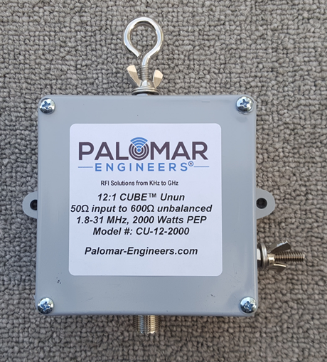 50:600 ohm, (12:1) CUBE™ Balun/Unun, 1-31 MHz Balun/Unun, 1KW/2KW/4KW PEP 50:600 ohm, (12:1) CUBE™ Balun/Unun, 1-31 MHz Balun/Unun, 1KW/2KW/4KW PEP