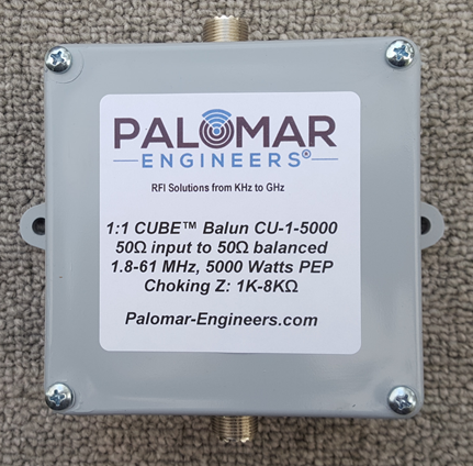 CUBE Feed Line Choke Unun, 5KW, 1.8-61 MHz CU-1-5000 CUBE Feed Line Choke Unun, 5KW, 1.8-61 MHz CU-1-5000
