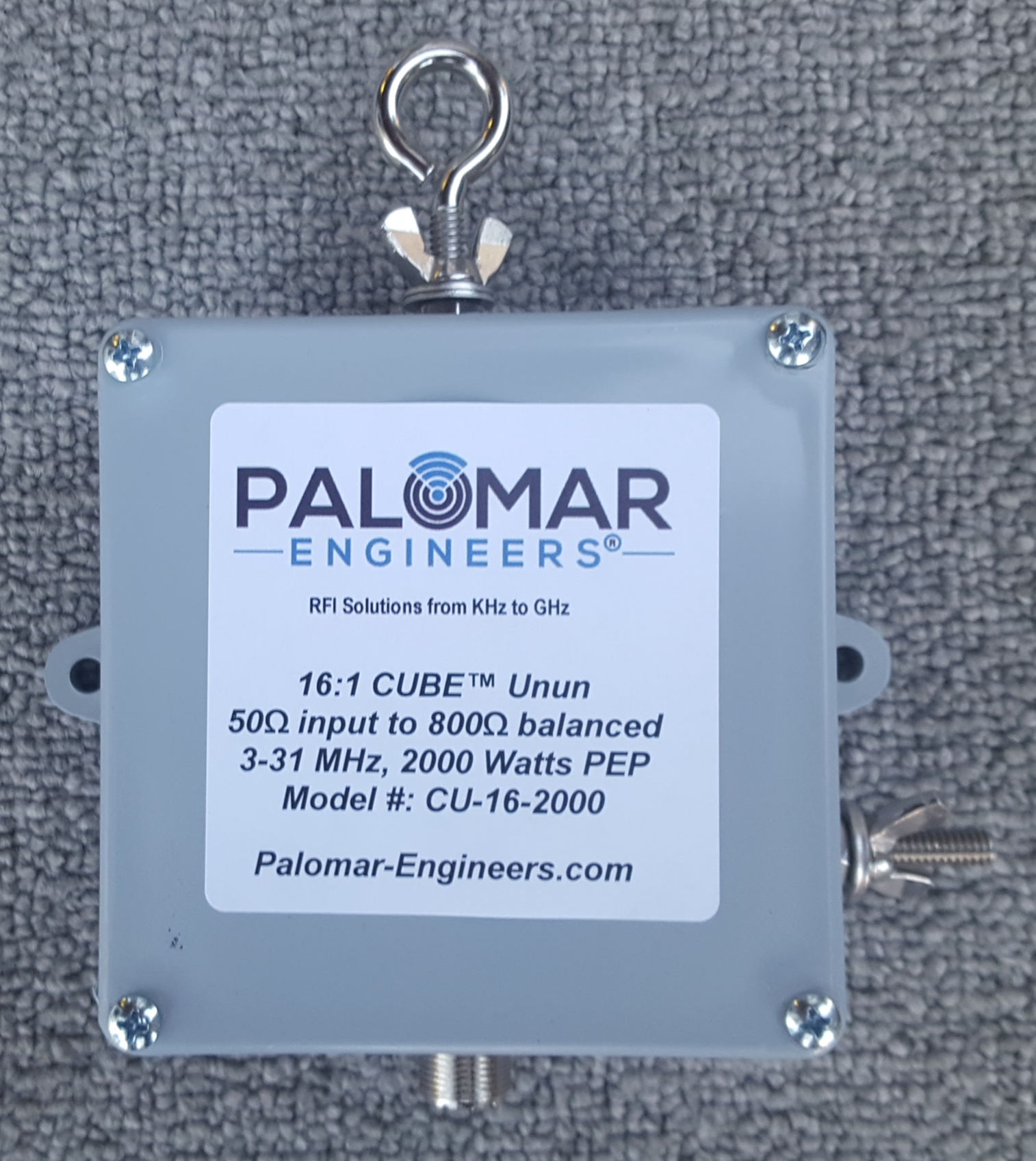 50:800 ohm (16:1) CUBE™ Unun 3-43 MHz - 1KW/2KW PEP CU-16-1000SS 50:800 ohm (16:1) CUBE™ Unun 3-43 MHz - 1KW/2KW PEP CU-16-1000SS
