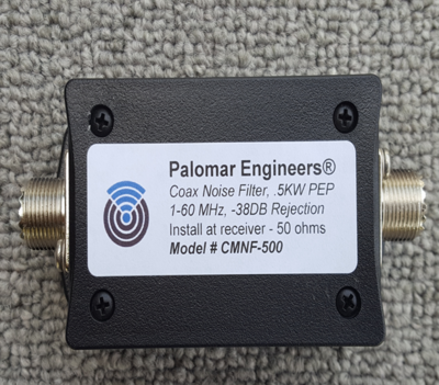 Coax Common Mode Noise Filter - 500 Watts PEP, 1-60 MHz Coax Common Mode Noise Filter - 500 Watts PEP, 1-60 MHz