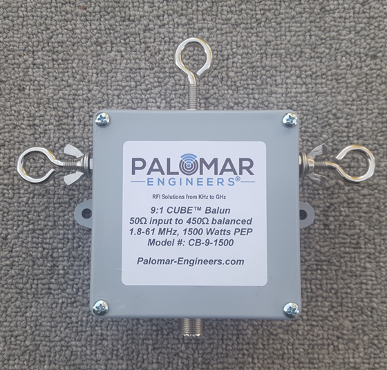 50:450 ohm (9:1) CUBE™ Balun, 1.8-61 MHz, 1.5 KW, ladder line, ZEPP, T2FD 50:450 ohm (9:1) CUBE™ Balun, 1.8-61 MHz, 1.5 KW, ladder line, ZEPP, T2FD