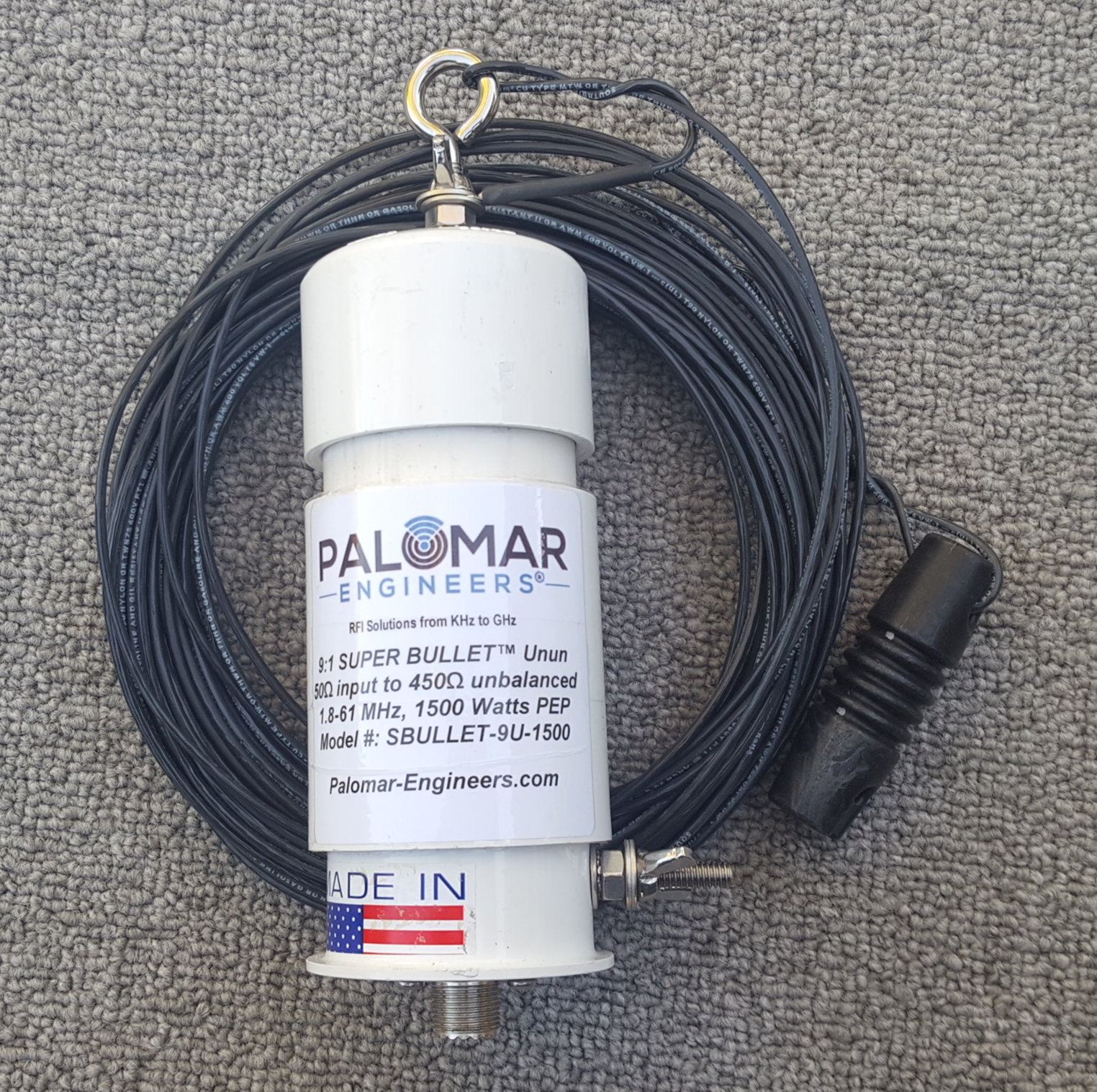 Bullet End Fed 500/1500 Watt Antenna (1.8-61 MHz) - 55-203 FT Bullet End Fed 500/1500 Watt Antenna (1.8-61 MHz) - 55-203 FT
