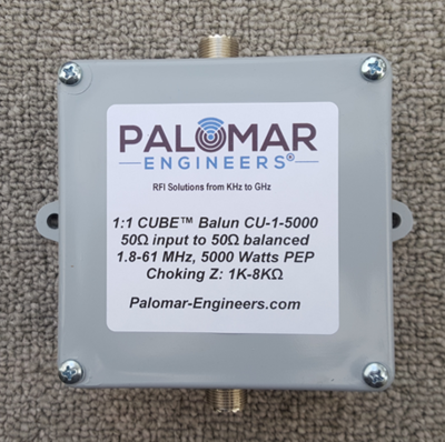 CUBE Feed Line Choke/Line Isolator Unun, 1.5KW, 1.8-61 MHz, 4K Ohms CUBE Feed Line Choke/Line Isolator Unun, 1.5KW, 1.8-61 MHz, 4K Ohms