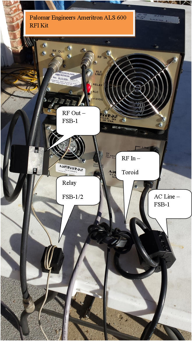 HF Linear Amplifier RFI Kit - Ameritron ALS600/1300/1306 - 5 Filters RFI-LA-AL600 HF Linear Amplifier RFI Kit - Ameritron ALS600/1300/1306 - 5 Filters RFI-LA-AL600