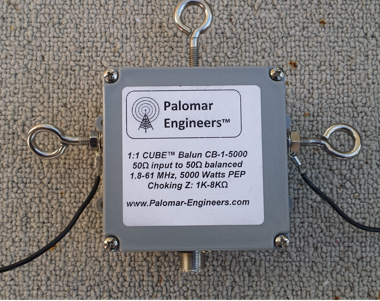 CUBE Feed Line Choke Balun, 5KW, 1.8-61 MHz CB-1-5000 CUBE Feed Line Choke Balun, 5KW, 1.8-61 MHz CB-1-5000