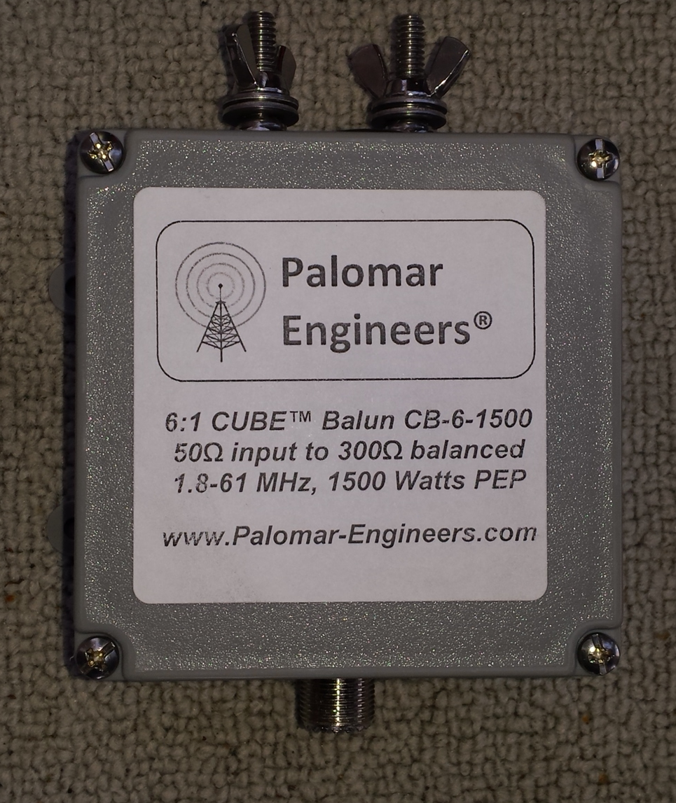 50:300 (6:1) CUBE™ Balun, 1-61 MHz, 1.5KW (choose top stud/eyebolt output) CB-6-1500 50:300 (6:1) CUBE™ Balun, 1-61 MHz, 1.5KW (choose top stud/eyebolt output) CB-6-1500