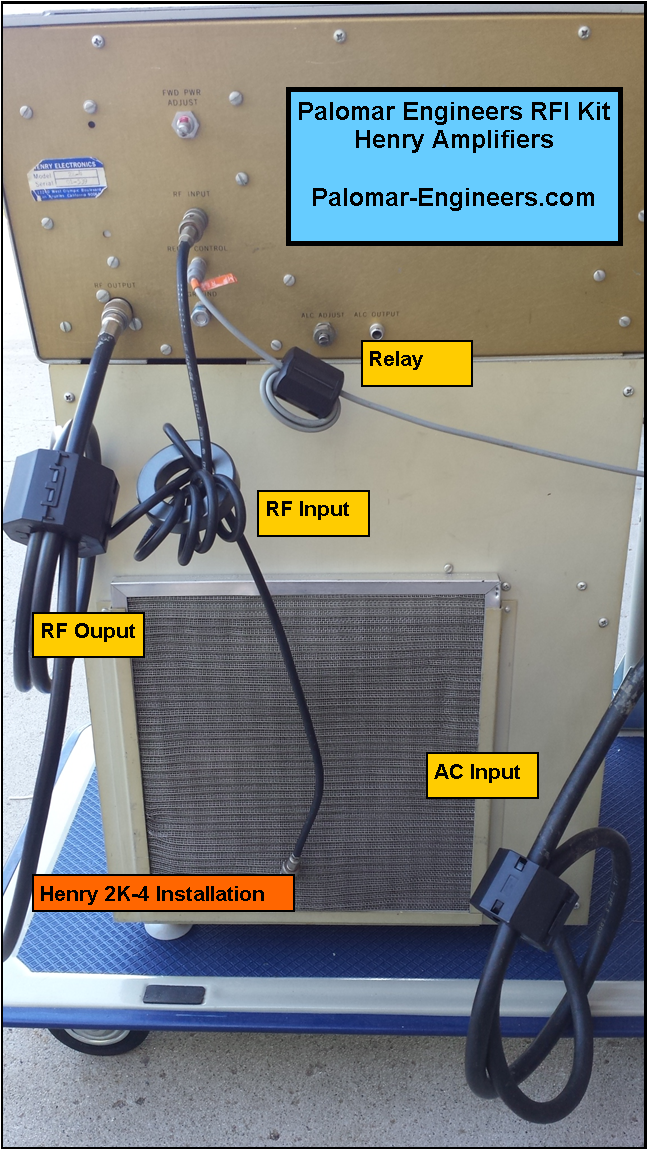 HF Linear Amplifier RFI Kit - Henry 1K, 2K, 3K, 4K, 5K, 8K - 4 Filters for RF In/Out, AC power, Relay/PTT RFI-LA-HY HF Linear Amplifier RFI Kit - Henry 1K, 2K, 3K, 4K, 5K, 8K - 4 Filters for RF In/Out, AC power, Relay/PTT RFI-LA-HY