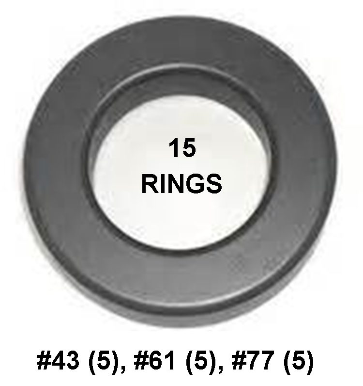 Ferrite Ring Combo Pack, FT140 - .9" ID, 15 Rings - Mix 43, 61, 77, RFI Range .1-2000 MHz FRCP-140-15 Ferrite Ring Combo Pack, FT140 - .9" ID, 15 Rings - Mix 43, 61, 77, RFI Range .1-2000 MHz FRCP-140-15