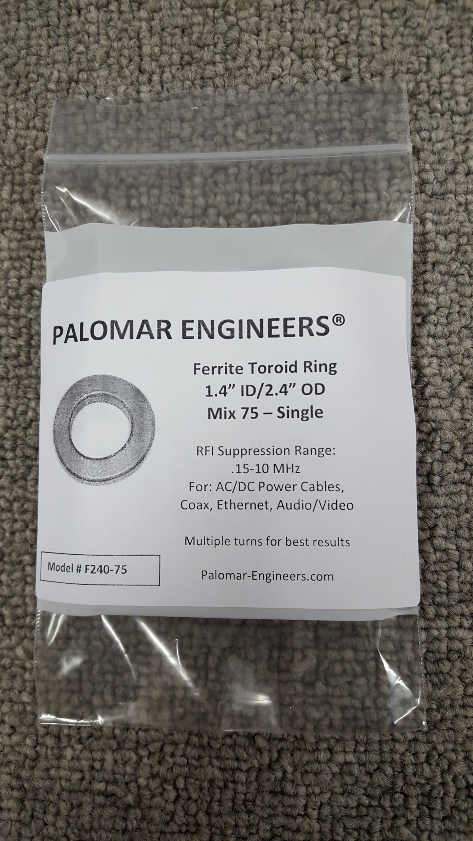 Ferrite Ring Combo Pack, FT240 - 1.4" ID, 10 Ferrites - Mix 31, 61, 75 ...