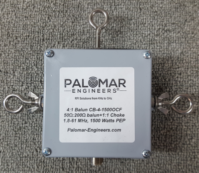 Hybrid 4:1 Current Balun + 1:1 Current Balun in one enclosure, 1.8-61 MHz, 1.5/3/5KW PEP Hybrid 4:1 Current Balun + 1:1 Current Balun in one enclosure, 1.8-61 MHz, 1.5/3/5KW PEP