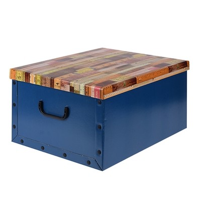 Коробка для хранения с крышкой (синяя), 49,5х39х24 см IMP_17_1