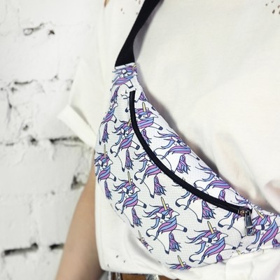 Сумка бананка BUMBAG Единорожки BB_19A017_SE