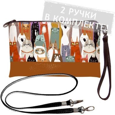 Клатч через плечо Коты KL_GL_ILI040_BR