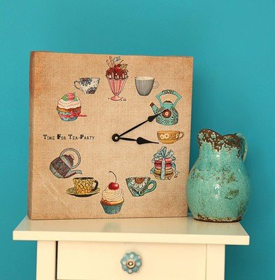 Часы настенные квадратные Time for tea party CH_P_14I018