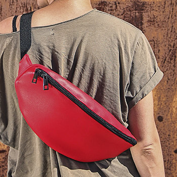Сумка бананка BADABUMBAG, цвет красный EBB1_KR