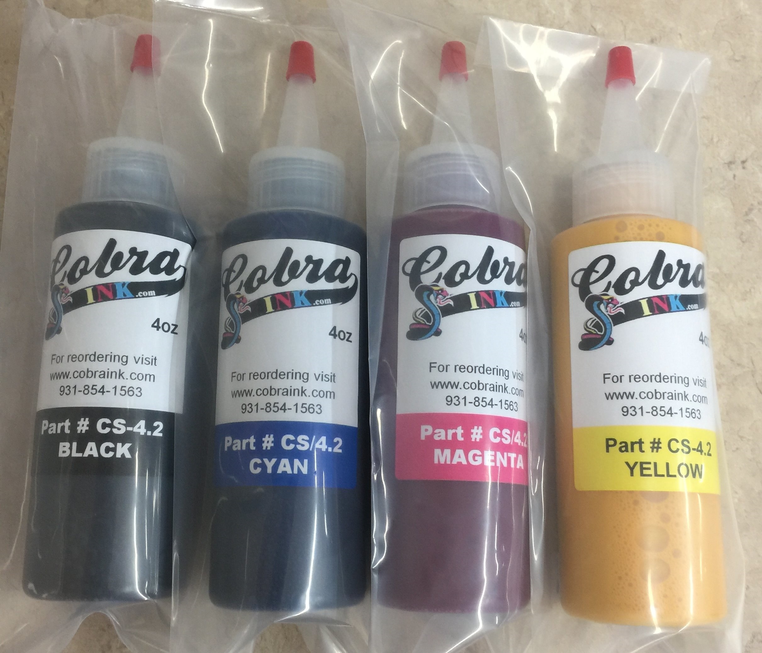 Sets of all 4 Color New CS/4.3 Sublimation Ink cs/4.3SingleBottles