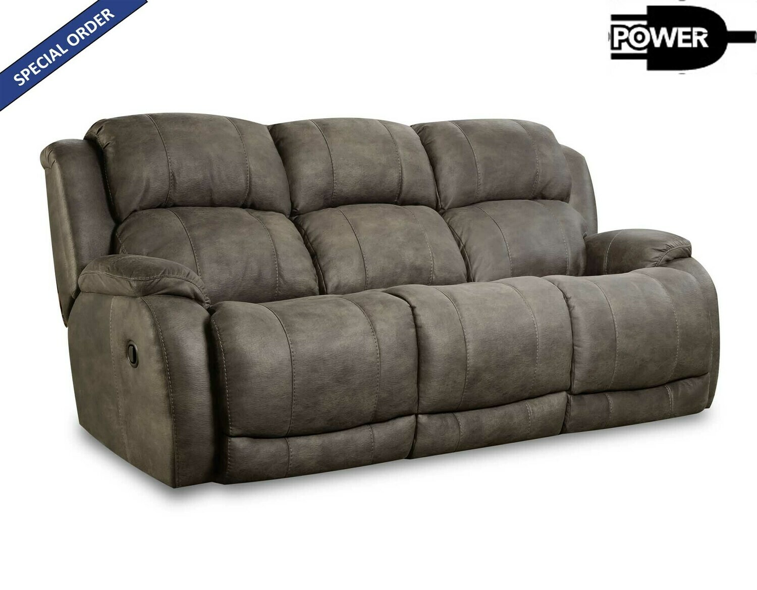 Homestretch Denali Pewter Reclining Sofa 1773914