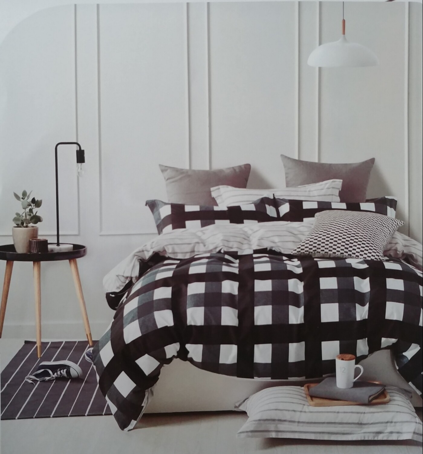 Albert Stripes Plaid Bedding Set