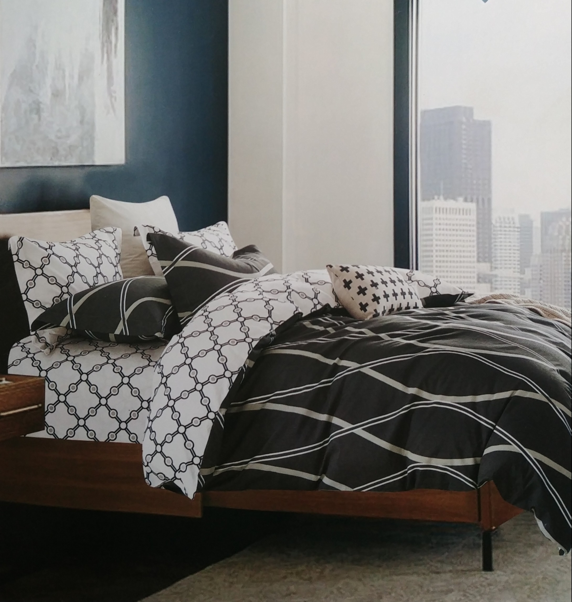 PORTLAND 6 PIECE REVERSIBLE BEDDING SETS PR844