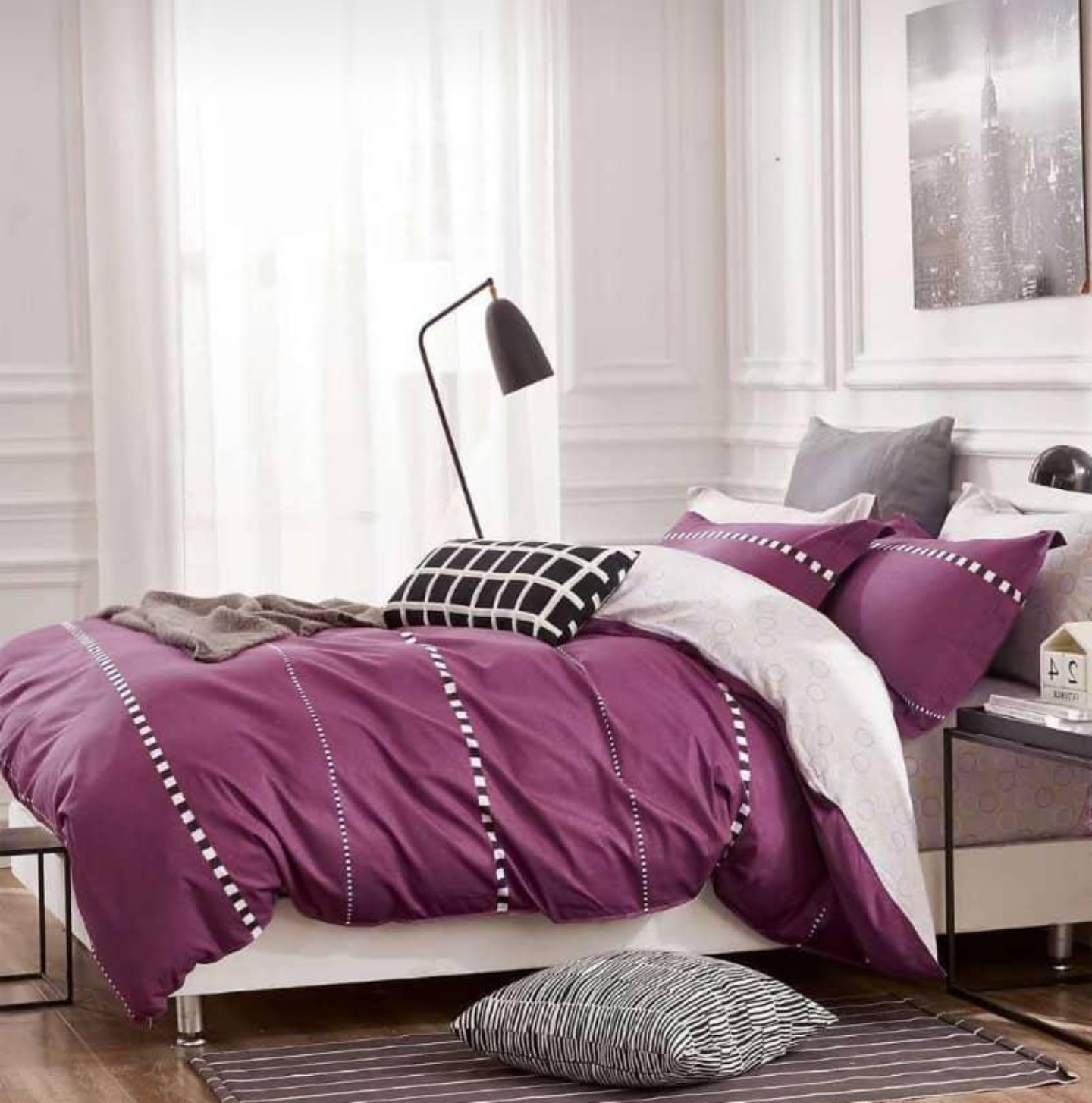 DAPHNE 6 PIECE REVERSIBLE BEDDING SETS DAPHNE 6 PIECE REVERSIBLE BEDDING SETS