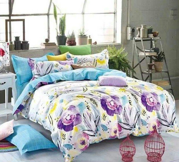 SUNSET YELLOW 6 PIECE REVERSIBLE BEDDING SET SYB841