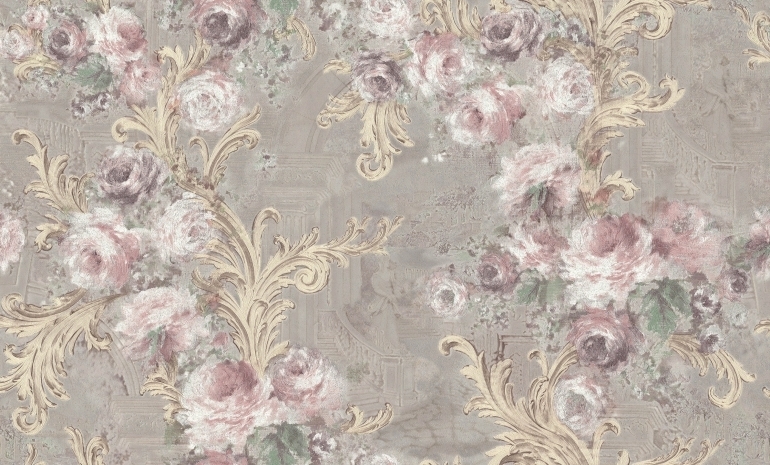 VERONESE. Артикул: 988 38X. Горячее тиснение на флизелиновой основе.Размер: 1,06х10м. Комбинируются с Veronese - фон. Артикул 988 39Х.
