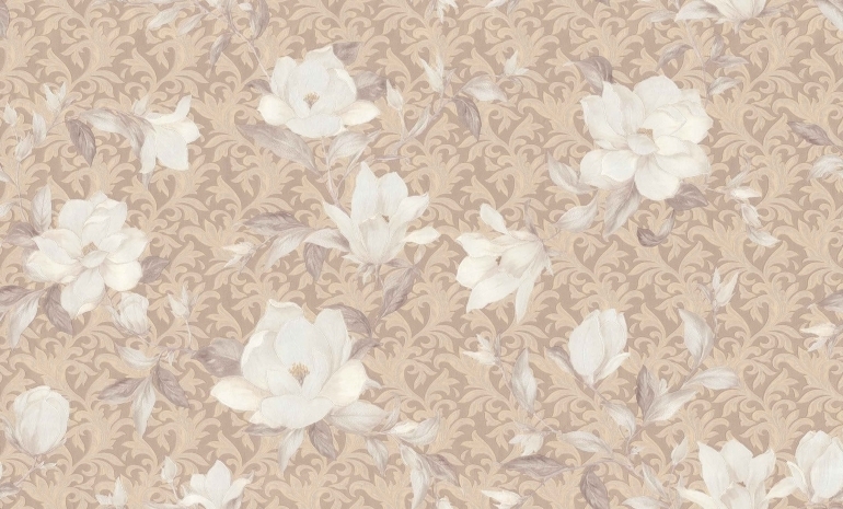 MAGNOLIA . Артикул: 988 40X. Горячее тиснение на флизелиновой основе.Размер: 1,06х10м.