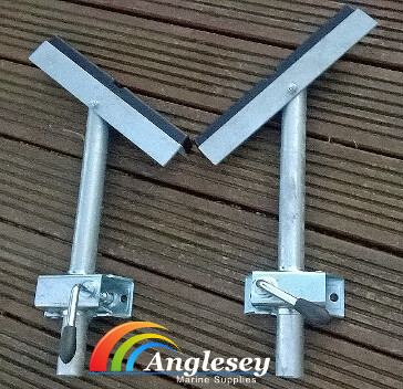 Boat Trailer Bracket Stems 34mm Diameter by 600mm Length Pair