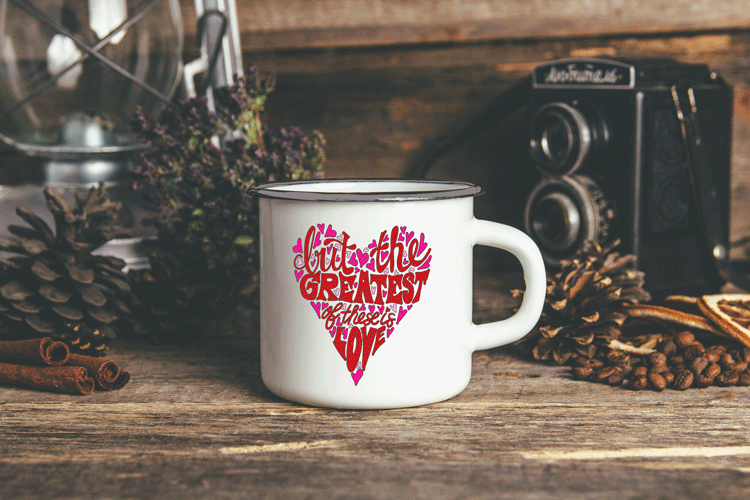 Metal Camp Mug - But the Greatest of These is Love 00375