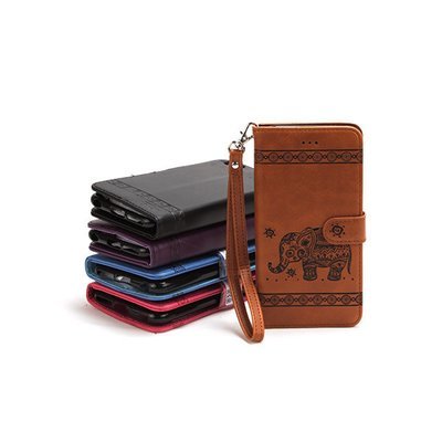 Apple iPhone 11 Pro ( 2019 5.8 inch ) Embossed Elephant Magnetic Book Case