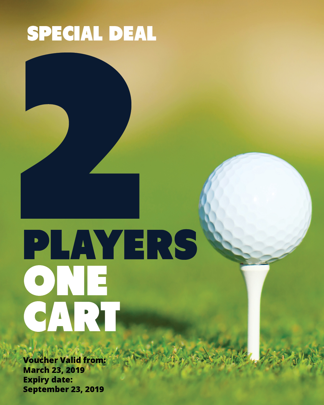 SPECIAL | Golf for 2 players with 1 cart SP2P1Cart