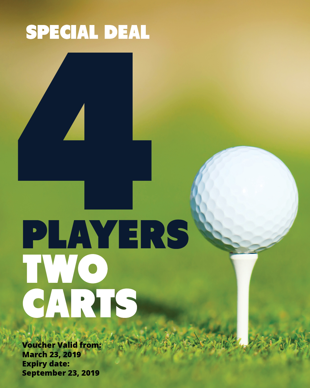 SPECIAL | Golf for 4 players with 2 carts SP4P2Carts