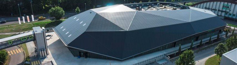 myCleantechSolarPower™ is inspirited on the concept and idea of: Solar facade of the Spreitenbach environmental arena (Umweltarena) near Zurich Switzerland www.umweltarena.ch (c) - Musterbild