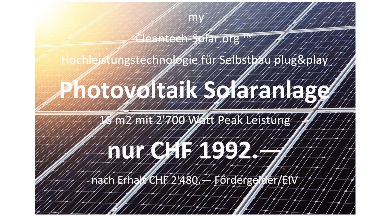 myCleantech-Solar.org Solaranalage