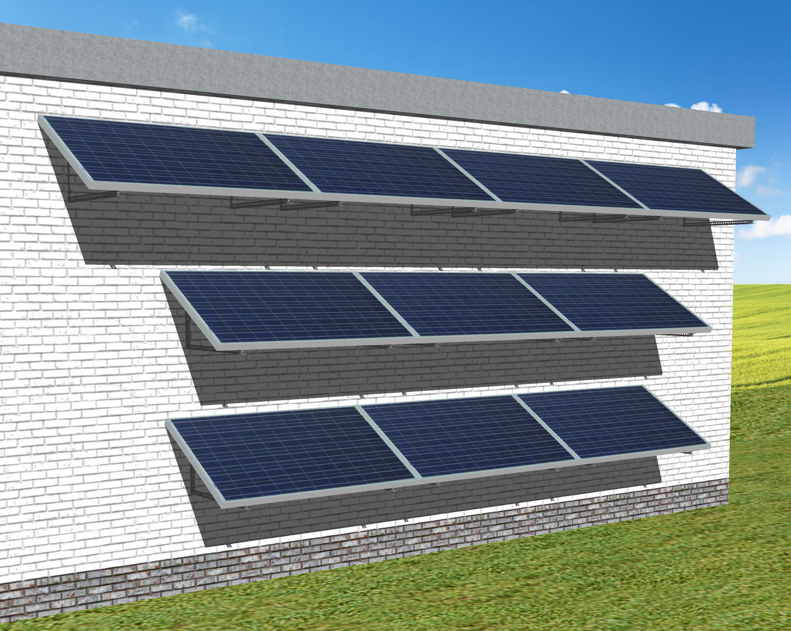 myCleantech-Solar.org™ - Komplett Solaranlage Fassade 810 - 6'168 WattP "Einfache Selbstmontage - do it yourself" oder Aufbau durch unsere Fachleute ab... K20180715-01 - Let's developp your renewable project togheter