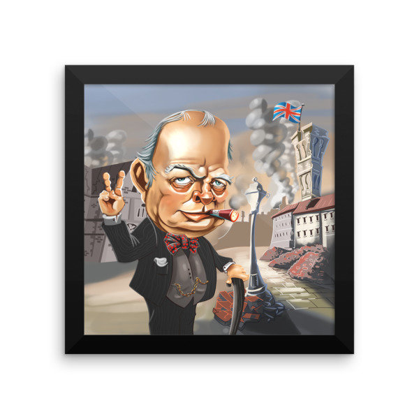 Winston Churchill Framed poster 16923 Winston Churchill Framed poster 16923