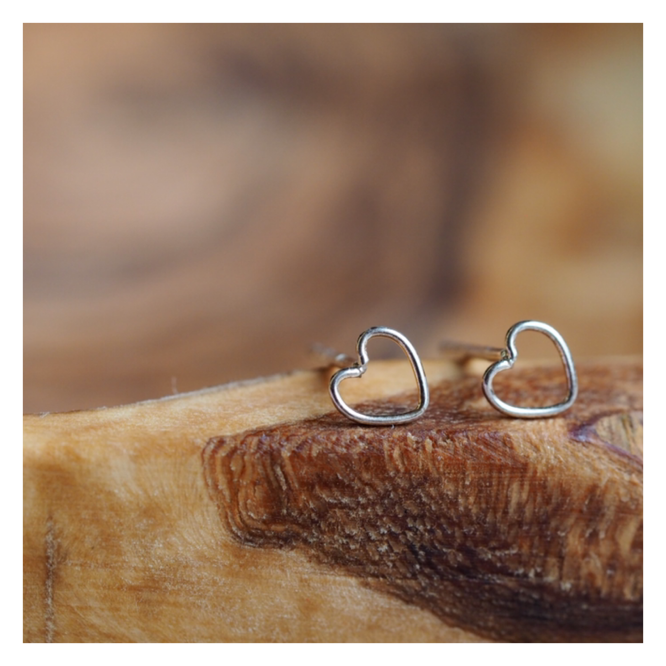 Sterling Silver Wire Heart Earrings HEARTEAR