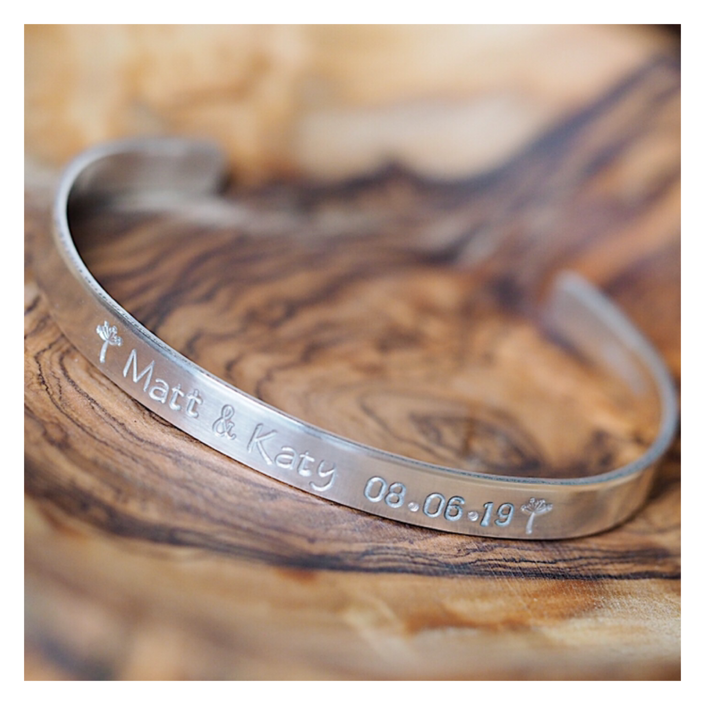 Personalised Sterling Silver Luxury Bangle 6mm 6MMLUXBANGLE