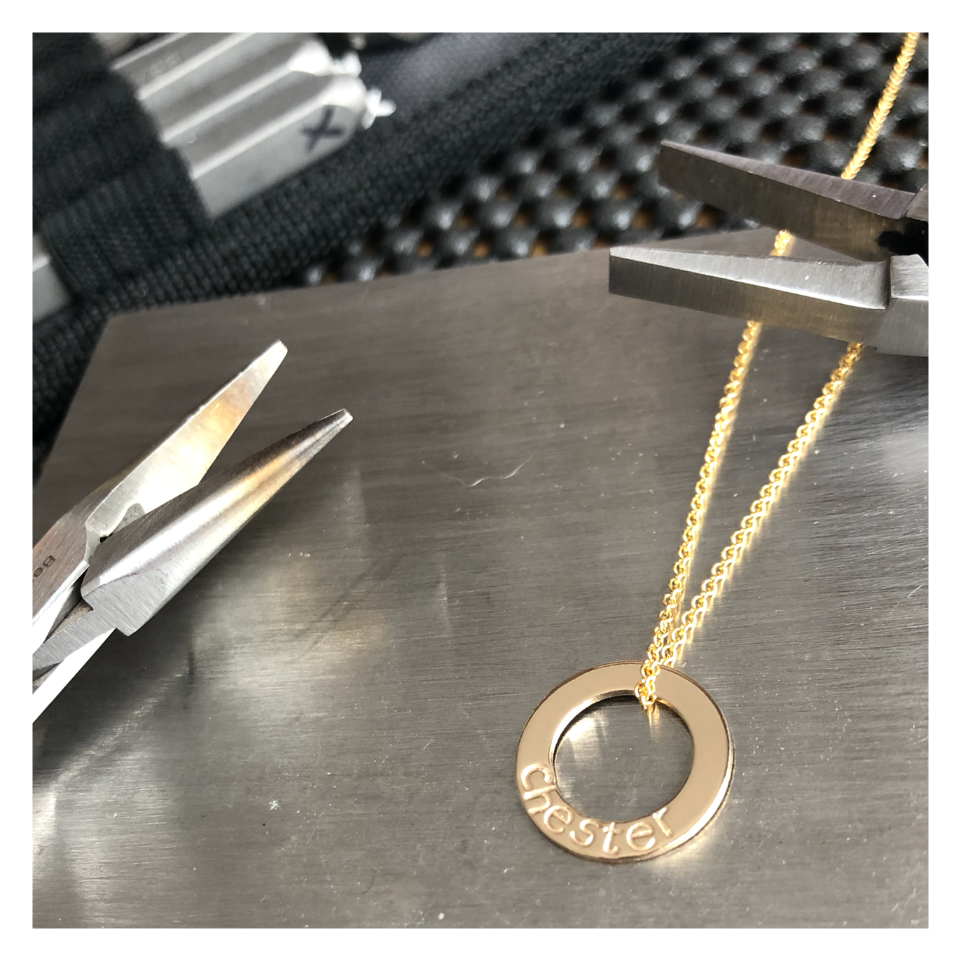 MIDI 14k Gold Washer Necklace MIDIGOLDWASH
