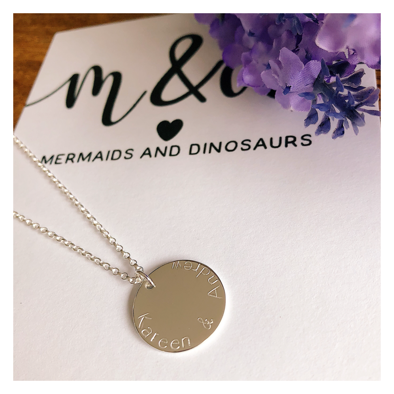 MAXI Sterling Silver Disc Necklace MAXDISCNECK