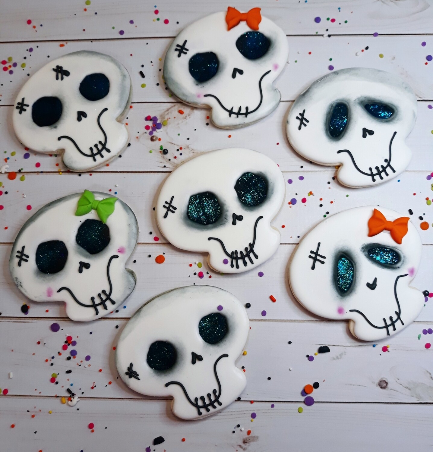 Happy Skull Halloween Sugar Cookie Happy Skull Halloween Sugar Cookie