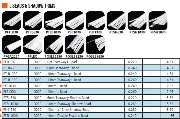 L Beads & Shadow Trims