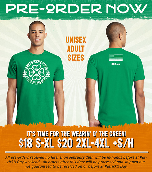 OBR St. Patrick's T-Shirt - Pre-Order STPAT2020T
