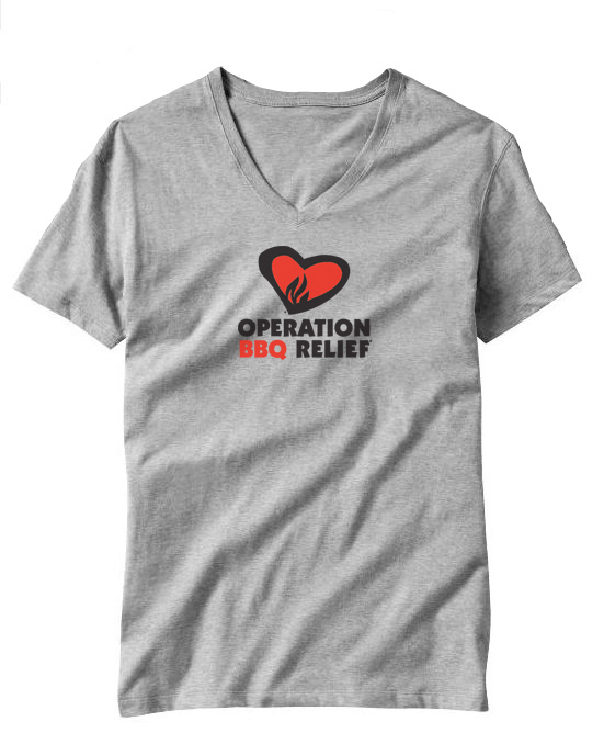 Ladies' Gray V-neck 50061