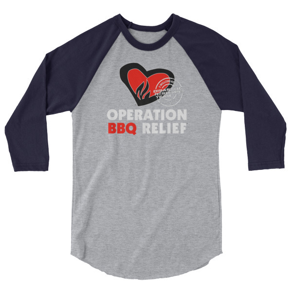 OBR 2 Million Meals 3/4 sleeve raglan baseball shirt