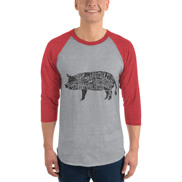 3/4 sleeve raglan shirt 60048