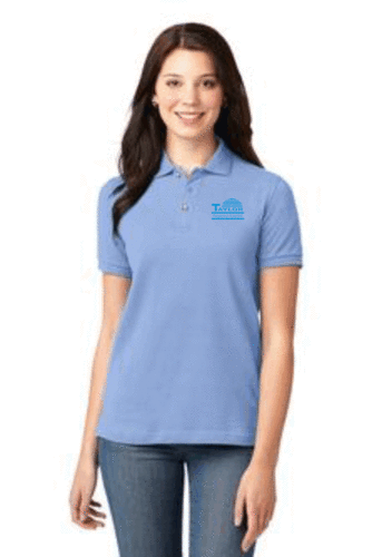 light blue golf shirt