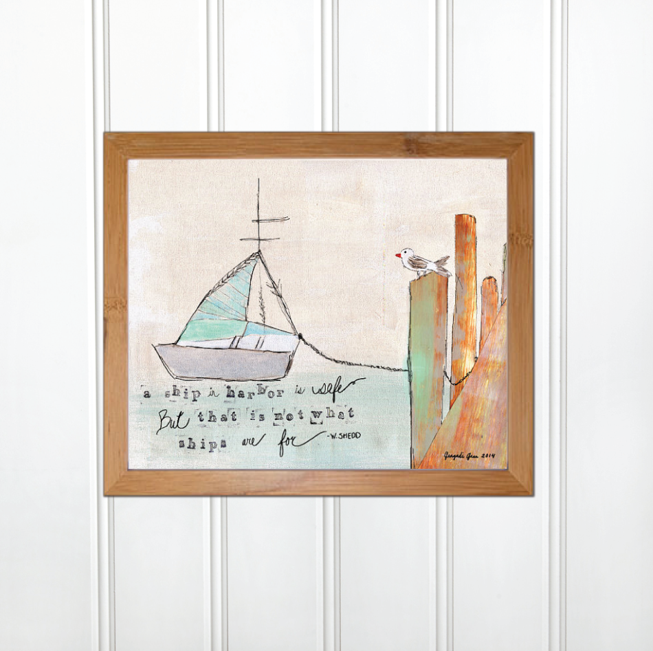 A Ship in Harbor Sailboat