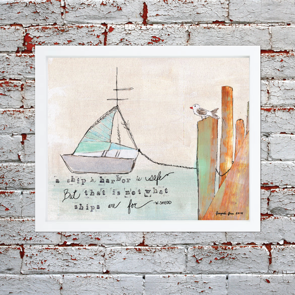 A Ship in Harbor Sailboat