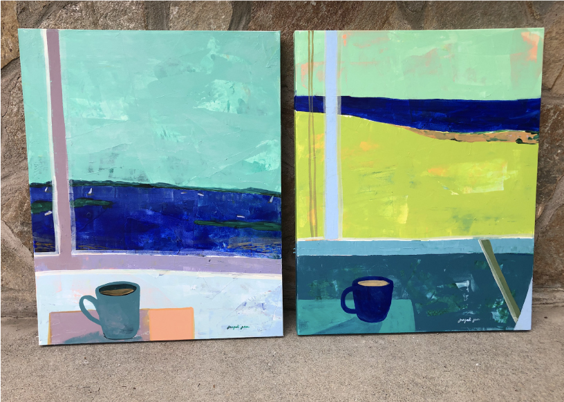 Seafoam Sail on Casco Bay (24 x 30)